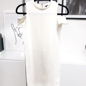 ZARA Ribbed Shoulder Cut-Out Dress